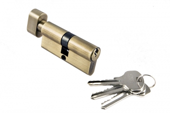 Ключевой цилиндр с поворотной ручкой (70 мм) ― Фабрика дверей "Русский Бор"