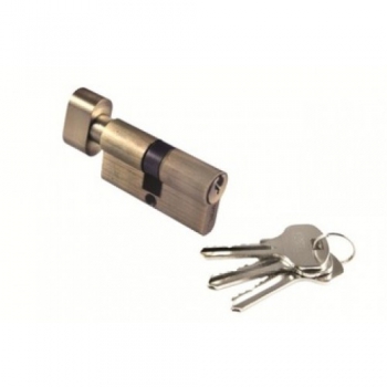 Ключевой цилиндр с поворотной ручкой (50 мм) ― Фабрика дверей "Русский Бор"